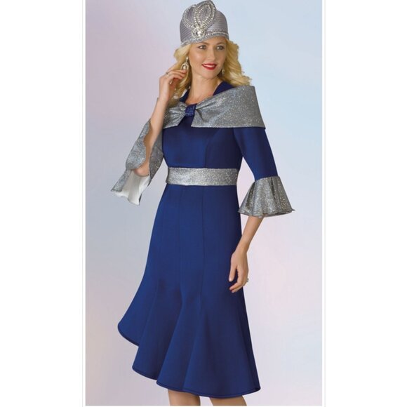 Lily‎ & Taylor Black Scuba Knit Dress Sz 6 Silver Flared Asymmetric Gatsby Party - Picture 8 of 16